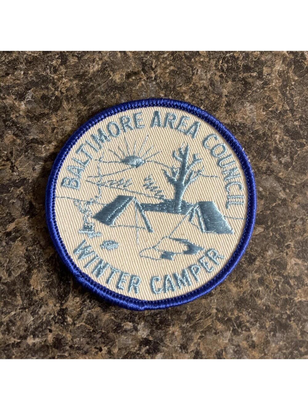 Boy Scouts Of America Patch 1960s Baltimore Area Council Winter Camper! M1245